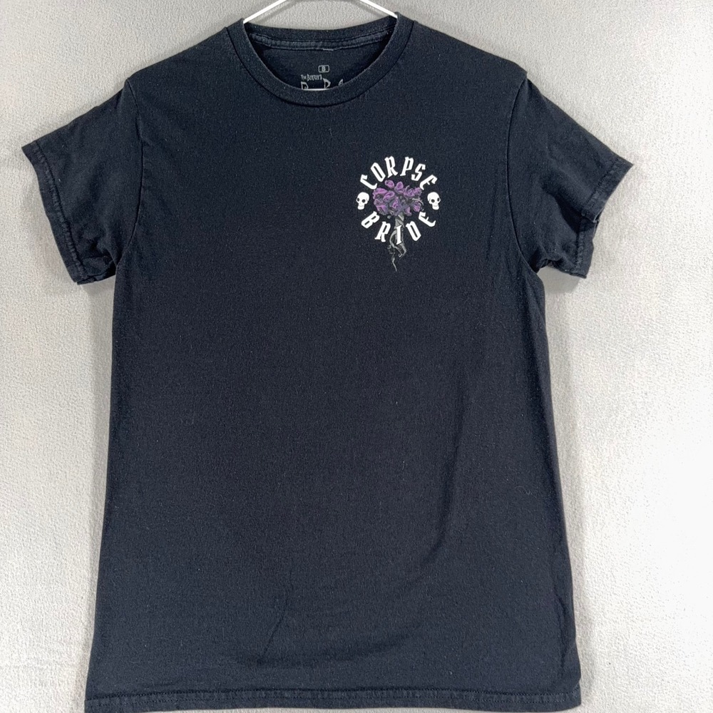 Tim Burton Corpse Bride Graphic T-Shirt Black Small Victor Emily Movie Tee